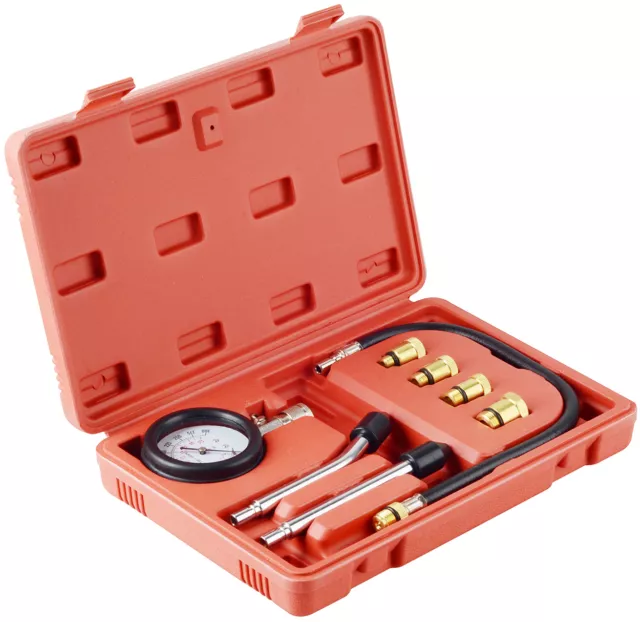 Automotive Petrol Engine Compression Tester Test Kit Gauge Car Motorcycle Tool