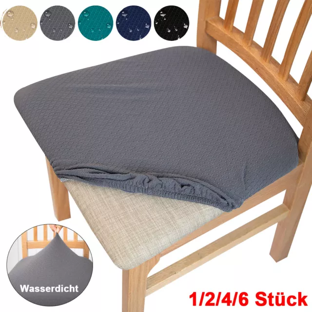 Wasserdicht Stuhlhussen Universal Stretch Esszimmer Sitzkissenbezug Stuhlbezug