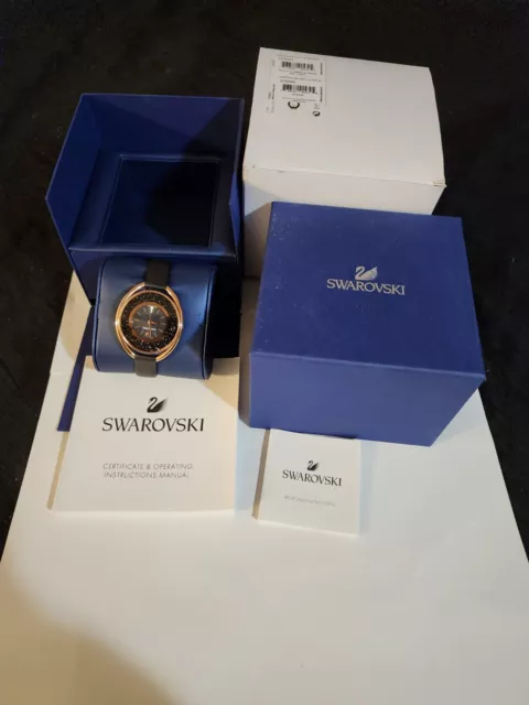 Swarovski Crystalline Oval Black Tone Watch, Ladies Swiss Authentic 5230943