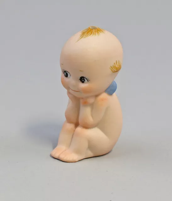 9959551 Porcelana Figura Bebé Kewpie Jóvenes Adorno Navidad Ens Verde Molinillo