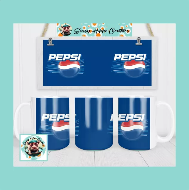 Ceramic Coffee Mug Pepsi Soda Pop Cola Beverage Soft Drink 15oz Sublimate