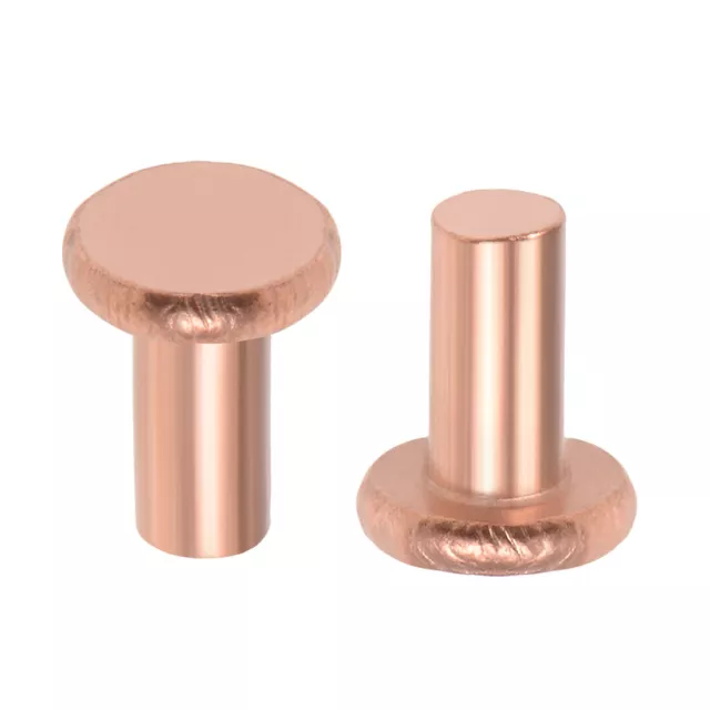 25Pcs 13/64"x25/64" Tête plate Cuivre Rivets solides attaches