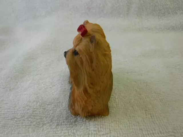 Yorkshire Terrier Yorkie Dog Red Bow Hand Painted 3