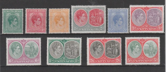 St Kitts Nevis 1938-43 George VI° N° 93/102 - 10 Val MNH MF120412