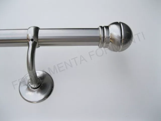 corrimano in acciaio inox AISI 304, scale, diam.32mm palla scegliere lunghezza