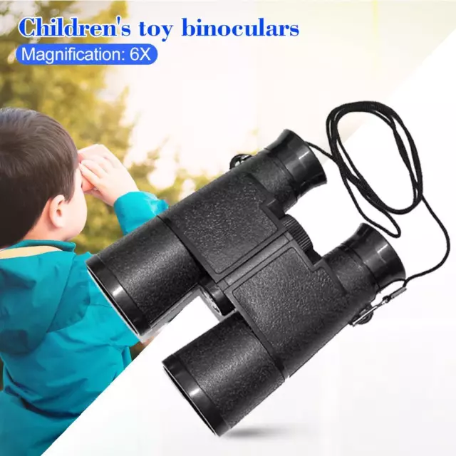 T0# Children Kids Magnification Toy Binocular Telescope 6X Magnification HD Lens
