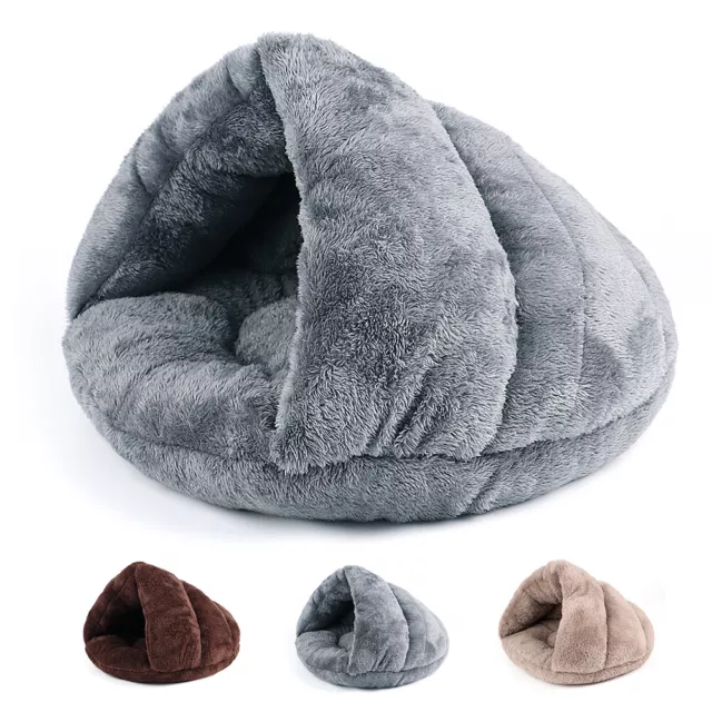 Lit pour Chat Chien Chiot Plüsch Niche Panier Couchage Coussin Douillet Nid S-L