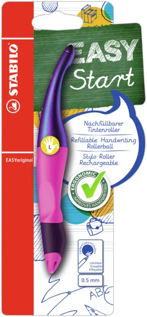 Ergonomischer Tintenroller für Linkshänder - STABILO EASYoriginal Holograph...