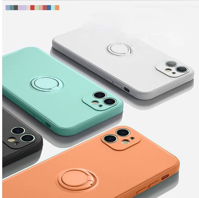 Hülle für iPhone 12 11 / Pro / Max Mini - Handy Tasche Schutzhülle Case mit Ring