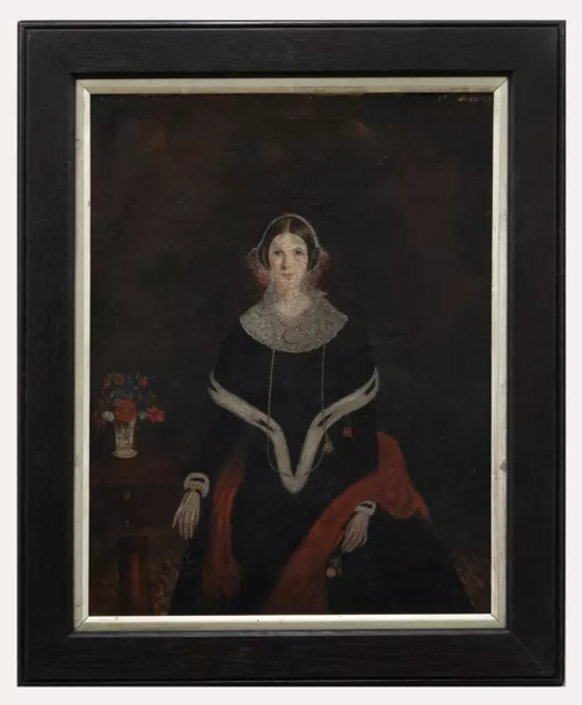 Victorian School Mid 19th Century Oil - Lady in Half-Mourning