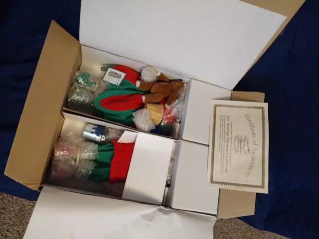 Santa's Little Helpers Heritage Signature Collection Porcelain Dolls 80019