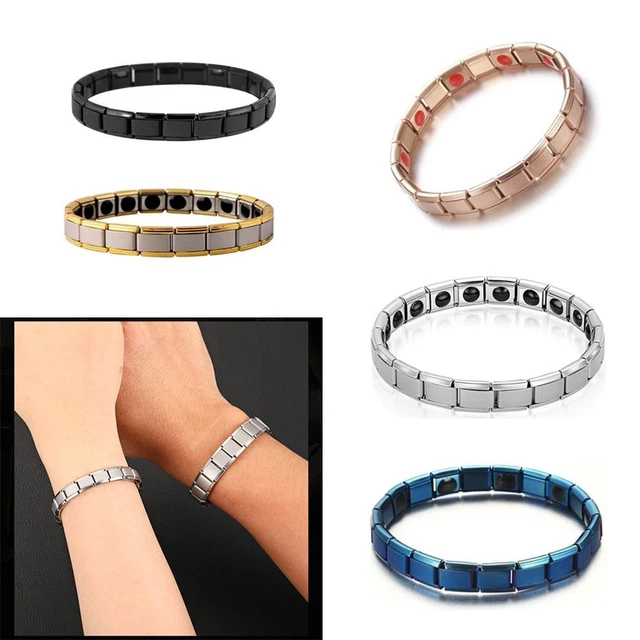 Black Germanium Detachable Bangle Magnetic Therapy Bracelet Energy Healing