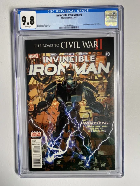 Invincible Iron Man 9 - CGC 9.8 Key - 1st Full Appearance of Riri Williams 2016