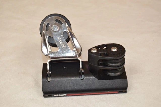 Harken G2737B 27 mm Midrange Adjustable Genoa Lead Car, w/ Sheave/Dead-end 3:1 Harken G2737B 27 mm Midrange Adjustable Genoa Lead Car, w/ Sheave/Dead-end 3:1