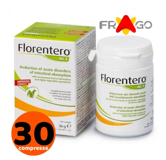 Candioli FLORENTERO ACT  30 Compresse Cani Gatti →  Regola la Flora Intestinale