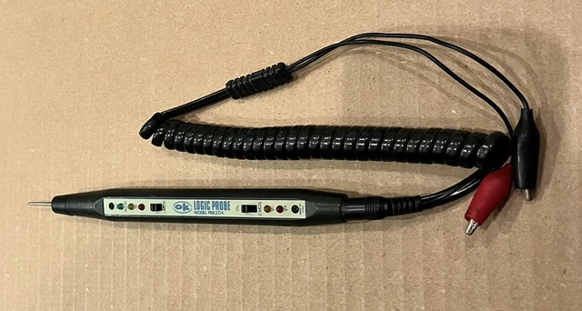 OK Industries Logic Probe Model PRB2OA CMOS TTL CHIP Tester Working W Clip Leads