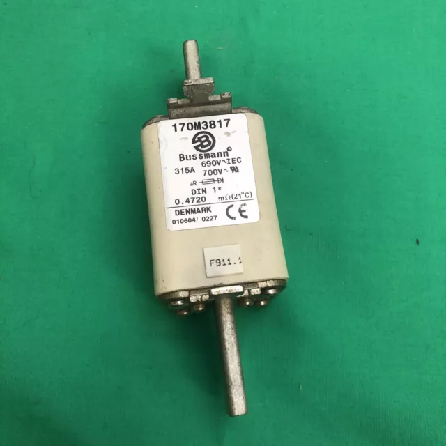 Bussmann Fusible 170M3817, 315A 690V DIN1