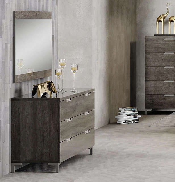Commode XXL En Verre Miroir 120 Cm - 6 Tiroirs - Style Glamour Hollywood - Neuve