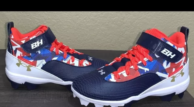 Under Armour Harper 7 Mid USA RM Jr Boys' Baseball Cleats 3025599-400 size 1Y