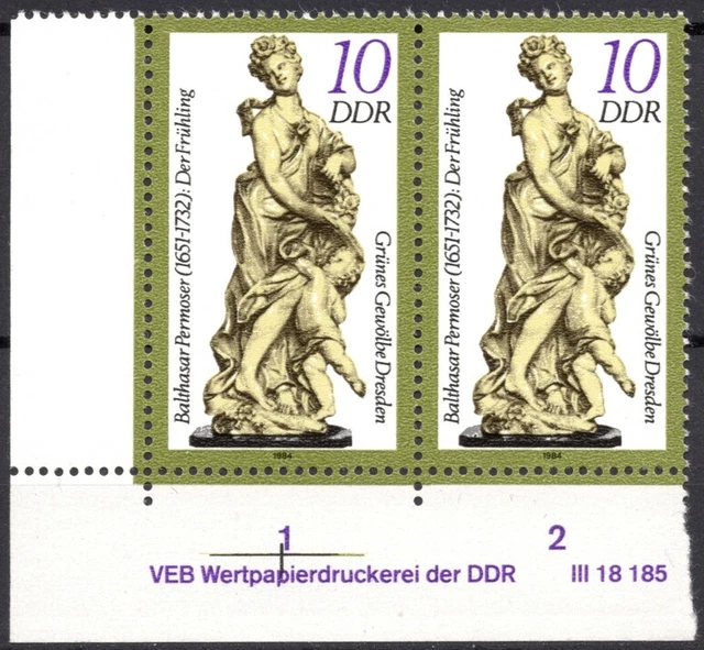 DDR 1984 Mi.Nr. 2905 ** postfrisch Eckrand mit DV Druckvermerk
