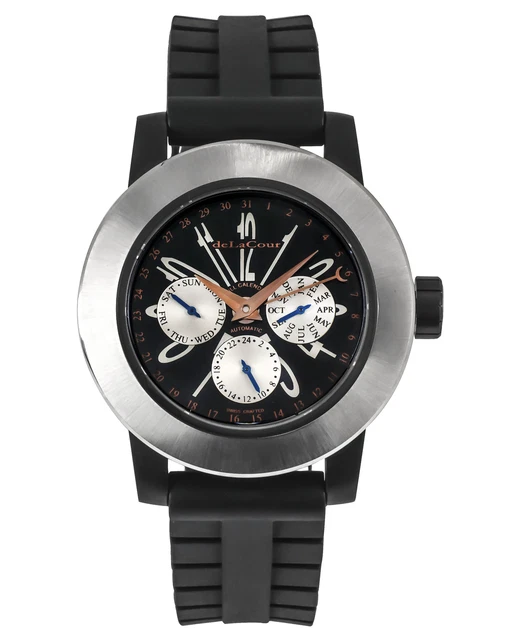 Montre Homme Argenti Modernistic - Boîtier Acier 45mm, Bracelet Cuir Marron, Mouvement Quartz Japonais, étanche 50m
