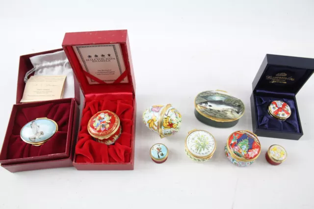 Trinket Enamel Collectable Inc Crummles, Staffordshire, Boxed, Floral Etc