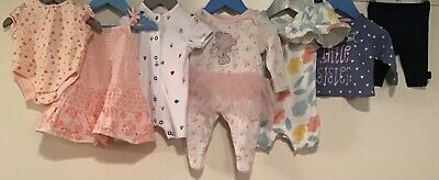 Baby Girls Bundle Of Clothing Age 0-3 Months Next George M&S Carters
