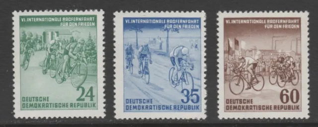 DDR 1953, Mi.Nr. 355-357**, 357 PF II, "Friedensfahrt", postfrisch, TOP !!