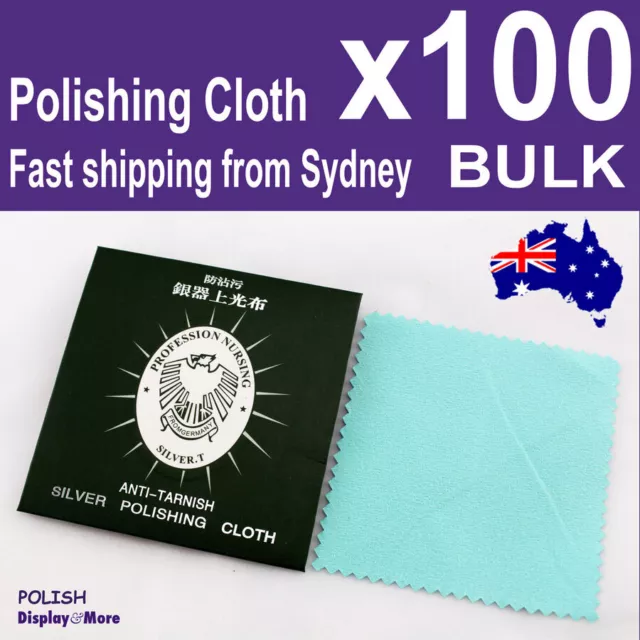 Silver Cleaning Cloth Polishing | BULK 100pcs | ANTI TARNISH Cleaner | AUS Stock