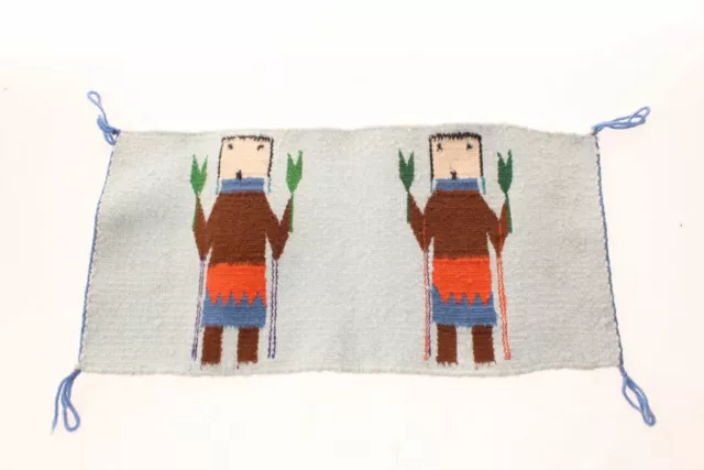 Vintage Genuine Handmade Navajo Yei Rug Russell Foutz Indian Room