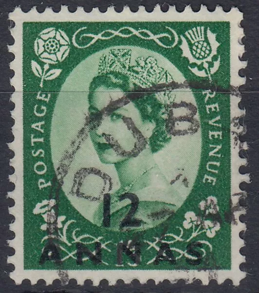 BPAEA Muscat Omán 1953 usado en Dubai, Mi.54, SG #50, SC #50, QEII [talla 0860]