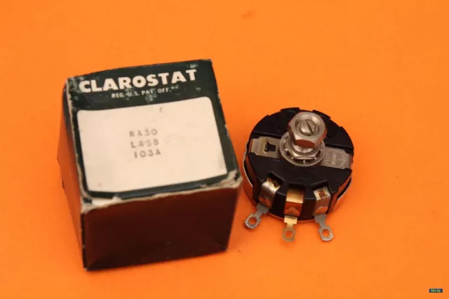 Clarostat - Potentiometer - 10K 4W - P/N RA30LASB103A 625-8236 - Rheostat - NOS