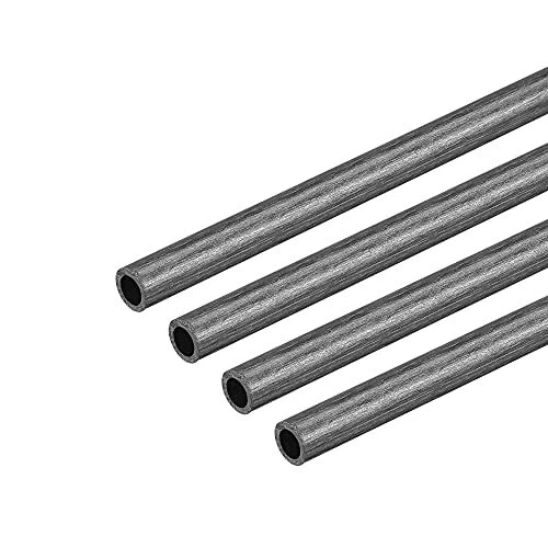 uxcell Carbon Fiber Round Tube 5mm x 3mm x 400mm Carbon Fiber Wing Pultrusion...