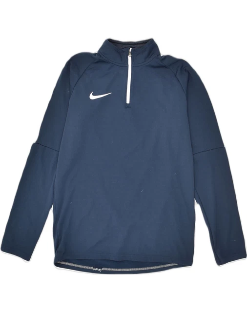 NIKE MENS DRI Fit Zip Neck Pullover Tracksuit Top Small Black