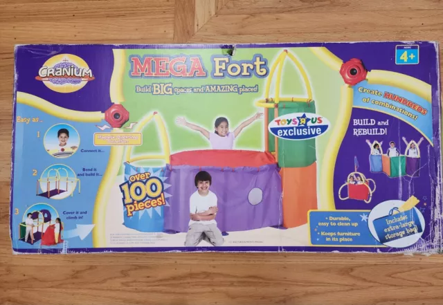 RARE IN BOX Cranium Mega Fort Playset Soft Easy Build Foam Tubes Pieces  Manuals! $124.99 - PicClick