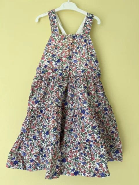 H&M Little Kid's Girl's Sleeveless Pink Floral Cotton Swing Dress, Size 4T