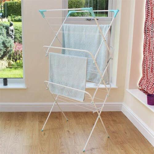 CLOTHES AIRER FOLDING Concertina Laundry Washing Horse Stand 3Tier