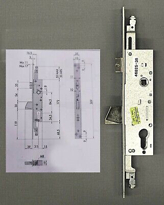 CISA SERRATURA CISA 50421-70-2 SX CON SCROCCO ENTRATA 70mm CILINDRO FISSO COME FOTO 