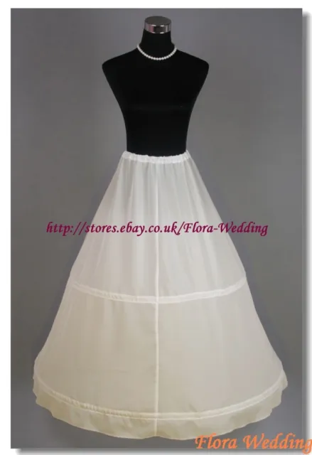 2-HOOP Prom Underskirt/Bridal Wedding Petticoat//Crinoline for Evening Dress