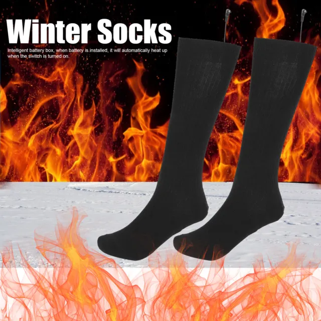 HD Winter Electric Thermal Heated Socks Feet Warmer Rechargeable Battery Men Wom