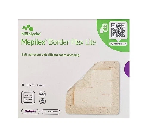Mepilex Border Flex Lite 10cm x 10cm 5 Foam Dressings