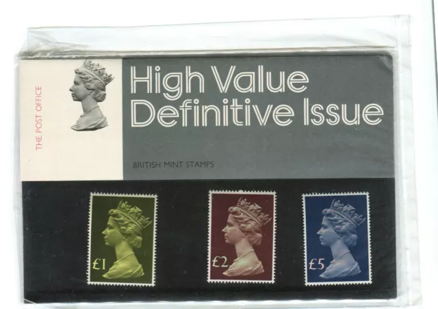 GB Stamps Presentation Pack 91 High Value Definitive Stamps 1977 MNH