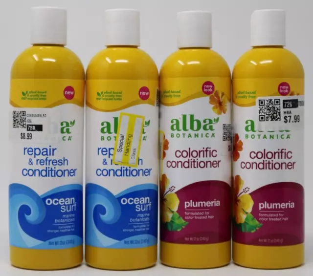 Alba Botanica Colorific (2) and Repair & Refresh Conditioner (2) Lot of 4 Total