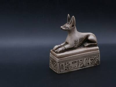 AMAZING SCULPTURE OF ANUBIS Jackal God of Afterlife Seated to Protect the Tomb