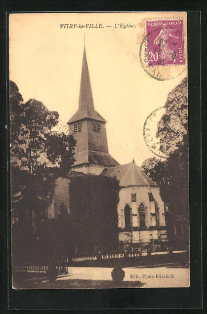 CPA Vitry-la-Ville, L'Eglise 1932