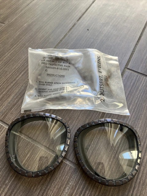 Outsert Eyelens M1 US Army M17 A1 Gas Mask M1 Set 4240-00-678-0731 Outsert Eyelens M1 US Army M17 A1 Gas Mask M1 Set 4240-00-678-0731