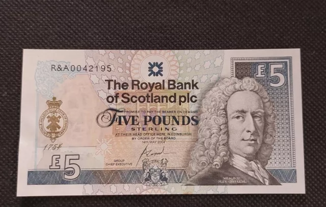2004 The Royal Bank Of Scotland plc £5 Five Pounds Banknote Unc
