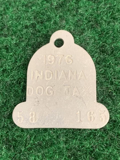 Vintage 1976 Indiana Aluminum Dog Tag-# 58 165