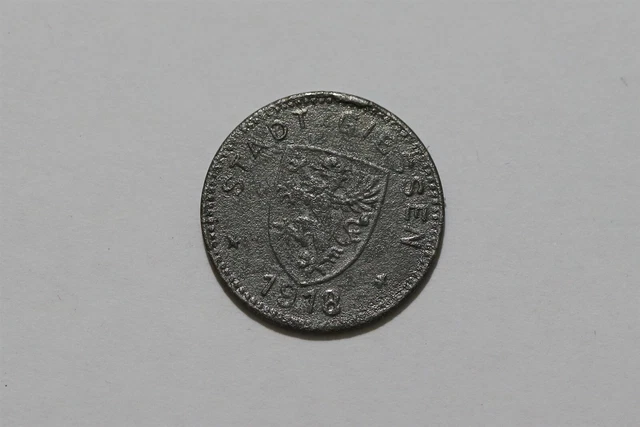 Germany War Money Token 10 Pfennig 1918 Giessen Iron B34 #Z703