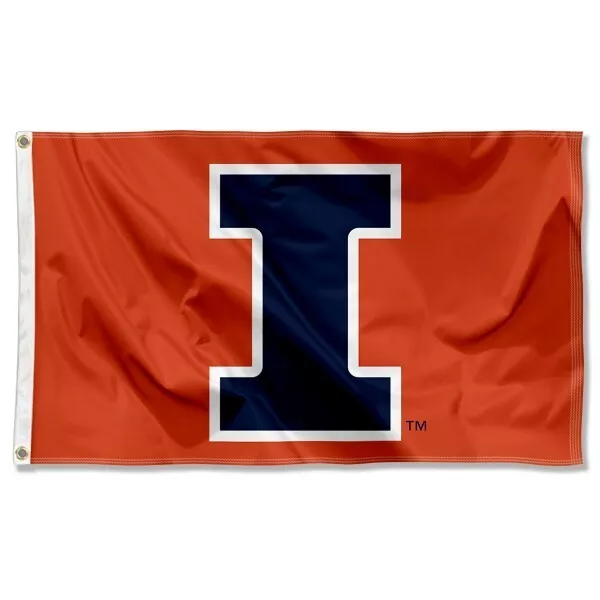  Illinois Fighting Illini Large New Logo 3x5 College Flag :  Sports & Outdoors